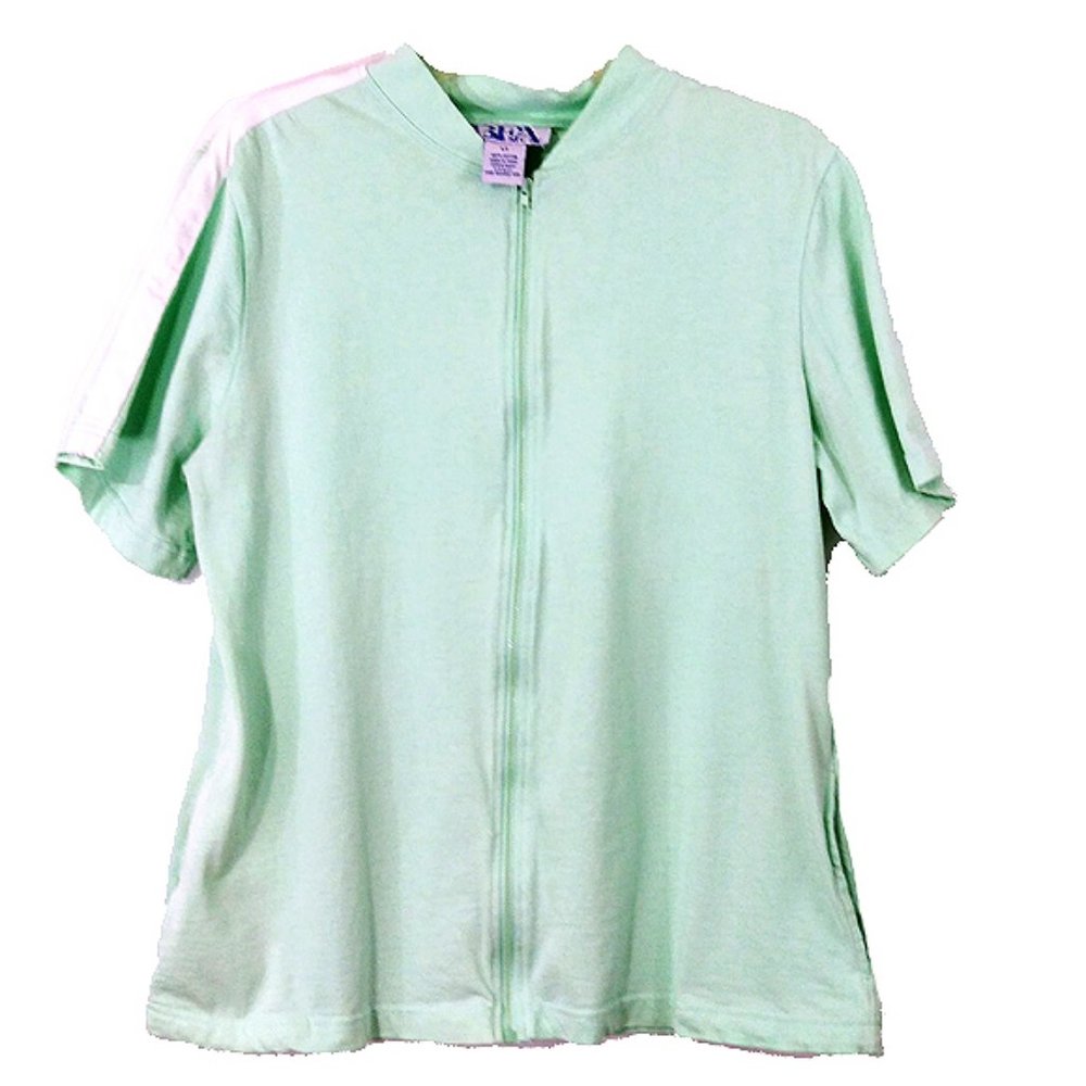 COPY - BFA Classics SeaFoam Green Zip-Up Top | LT